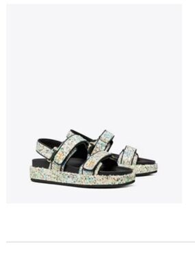 Tory Burch Glitter Multi-Color Platform Sandals